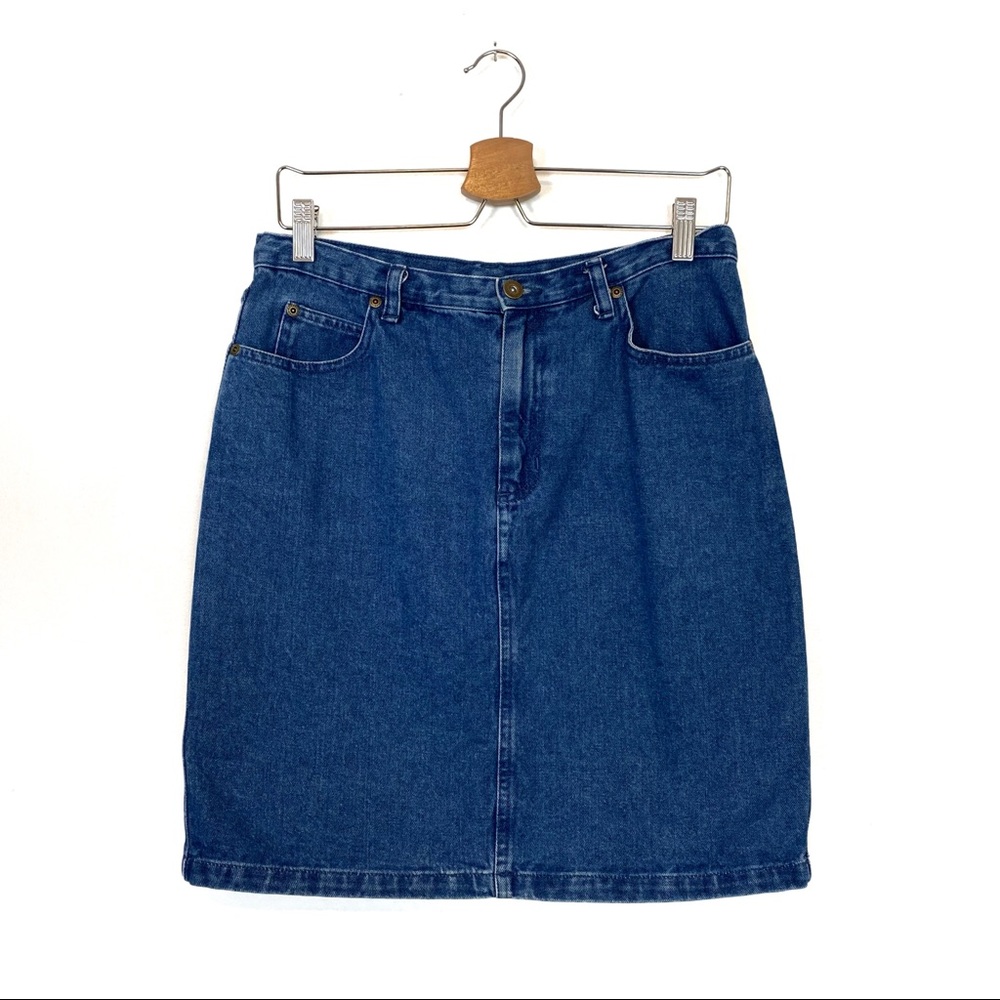 Vintage | Liz Claiborne | High Rise Denim Mini Skirt Size 8 Petite
